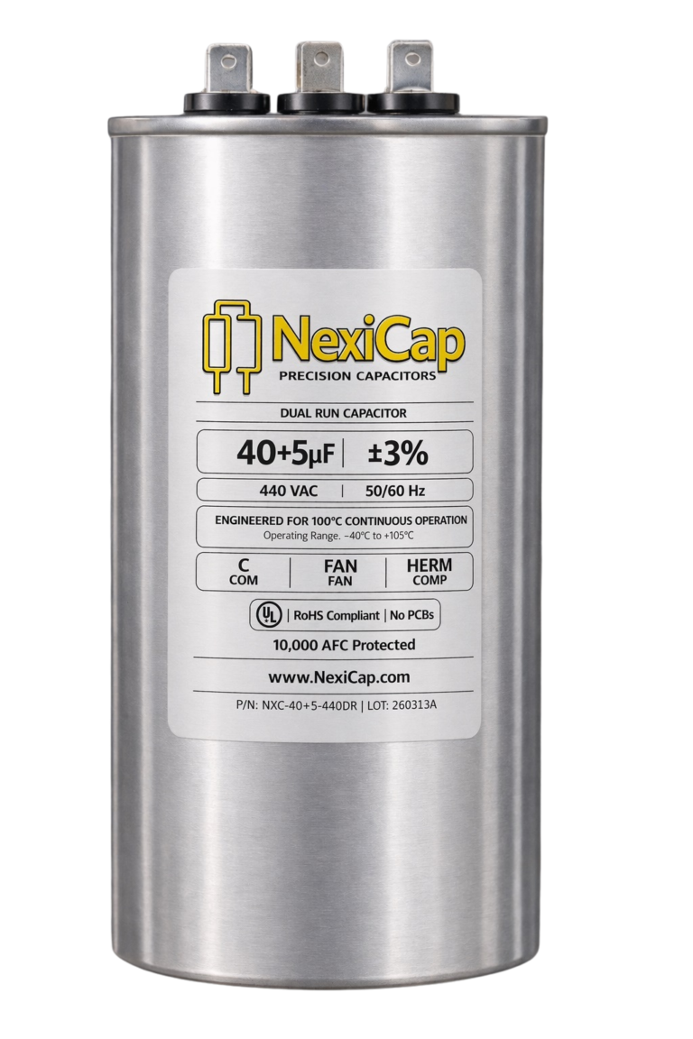 NexiCap 45+5 Dual Run Capacitor – 105°C Rated5